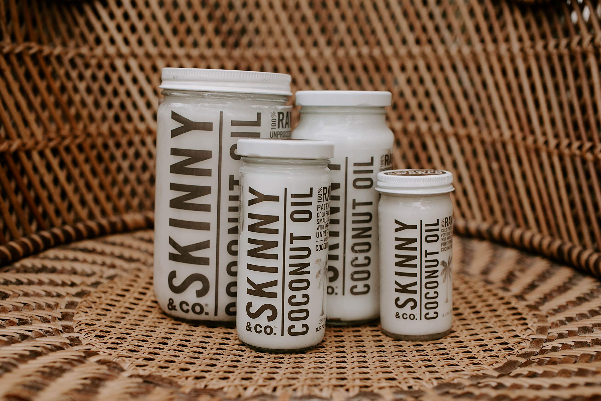 SKINNY and CO. Organic 100 RAW Virgin Skinny Coconut Oil for Skin and