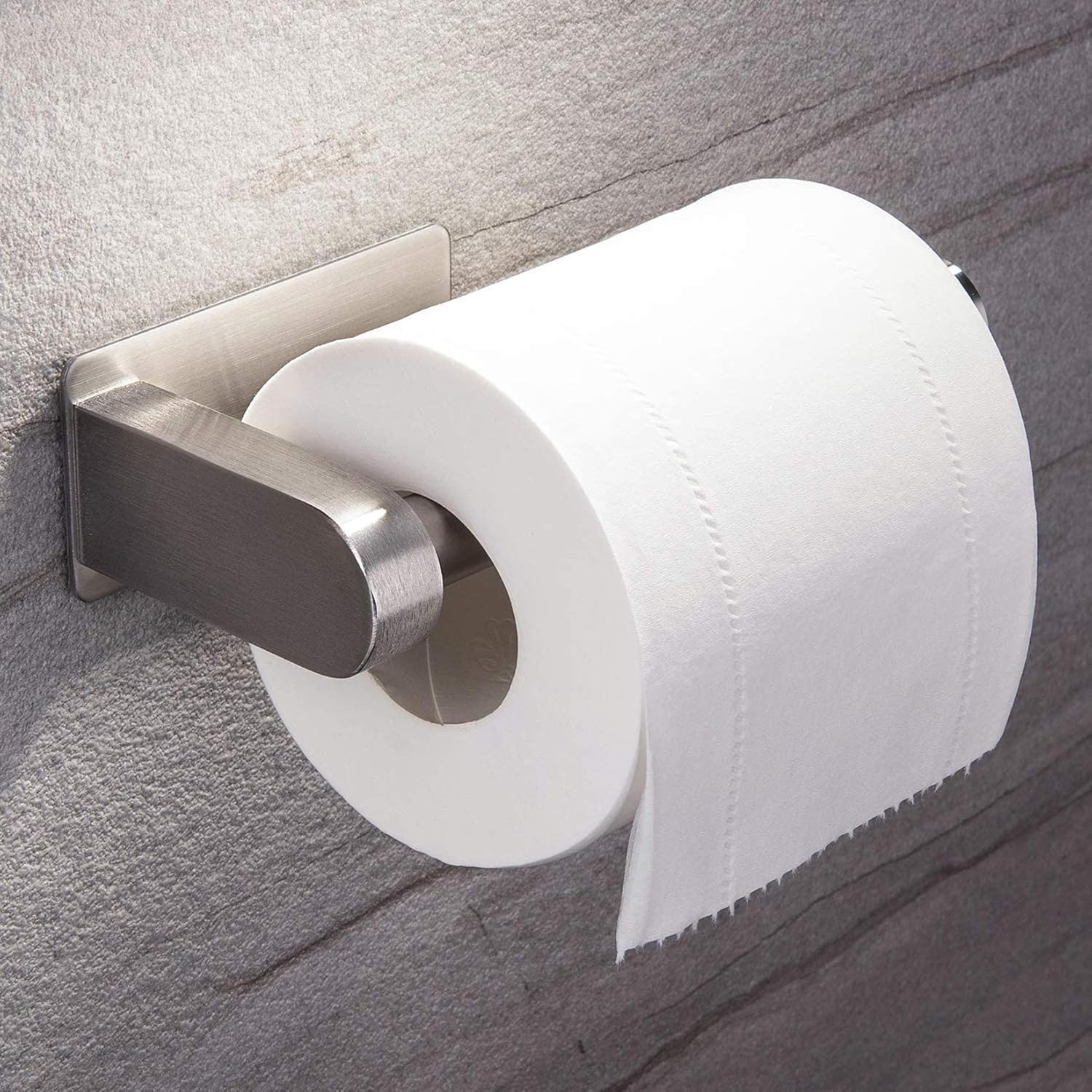 YIGII Self Adhesive Toilet Paper Holder - Bathroom Toilet Paper Holder Stand no Drilling Stainless Steel Brushed: Kitchen & Dining