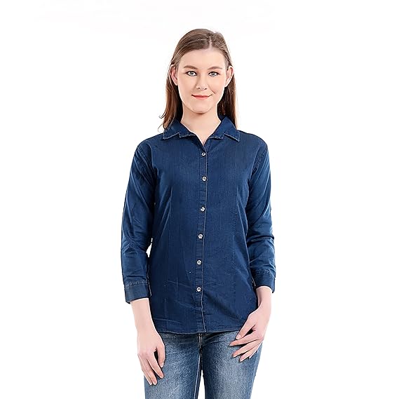dark denim shirt women