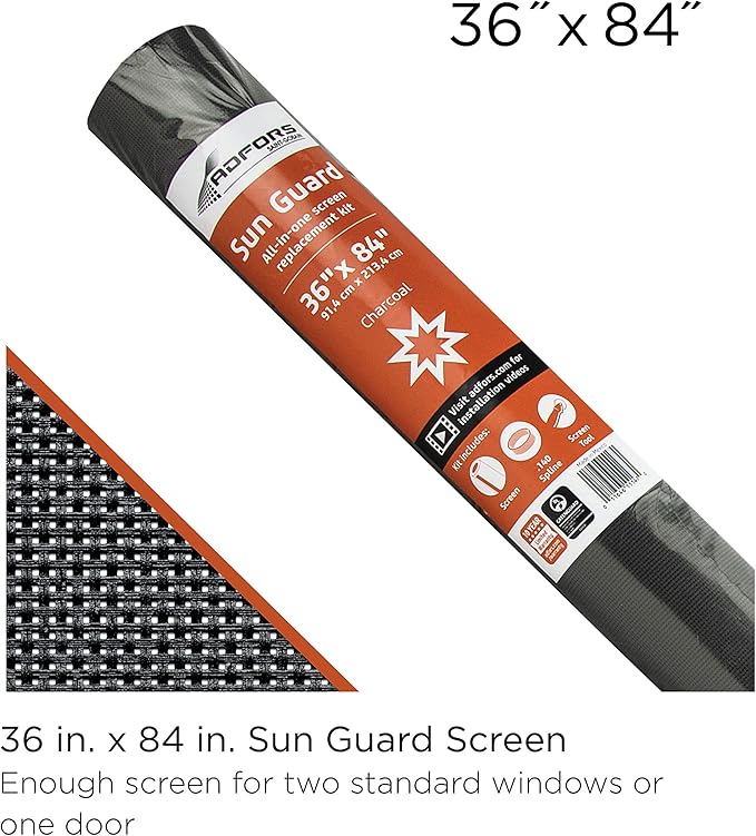 Amazon Com Saint Gobain Adfors Fcs11147 M Sun Guard Screen Repair Kit For Window Door Charcoal Home Improvement