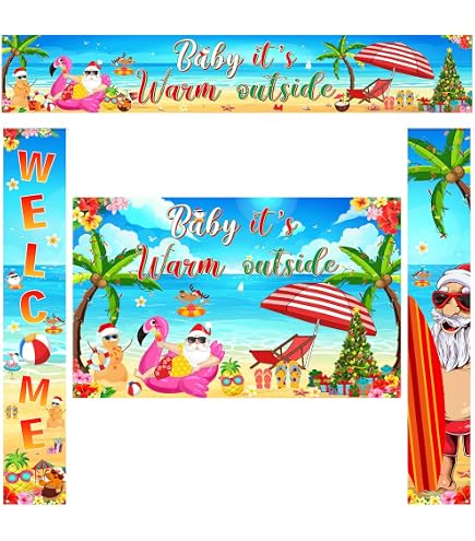 Mocsicka Baby It's Warm Outside Banner – 179,8 X 110 Cm, Polyester, Für Babyparty & Sommer-Themen – Inkl. Aufhängebändel