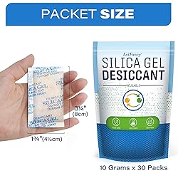LotFancy Silica Gel Packets, 10 Gram 30 Packs
