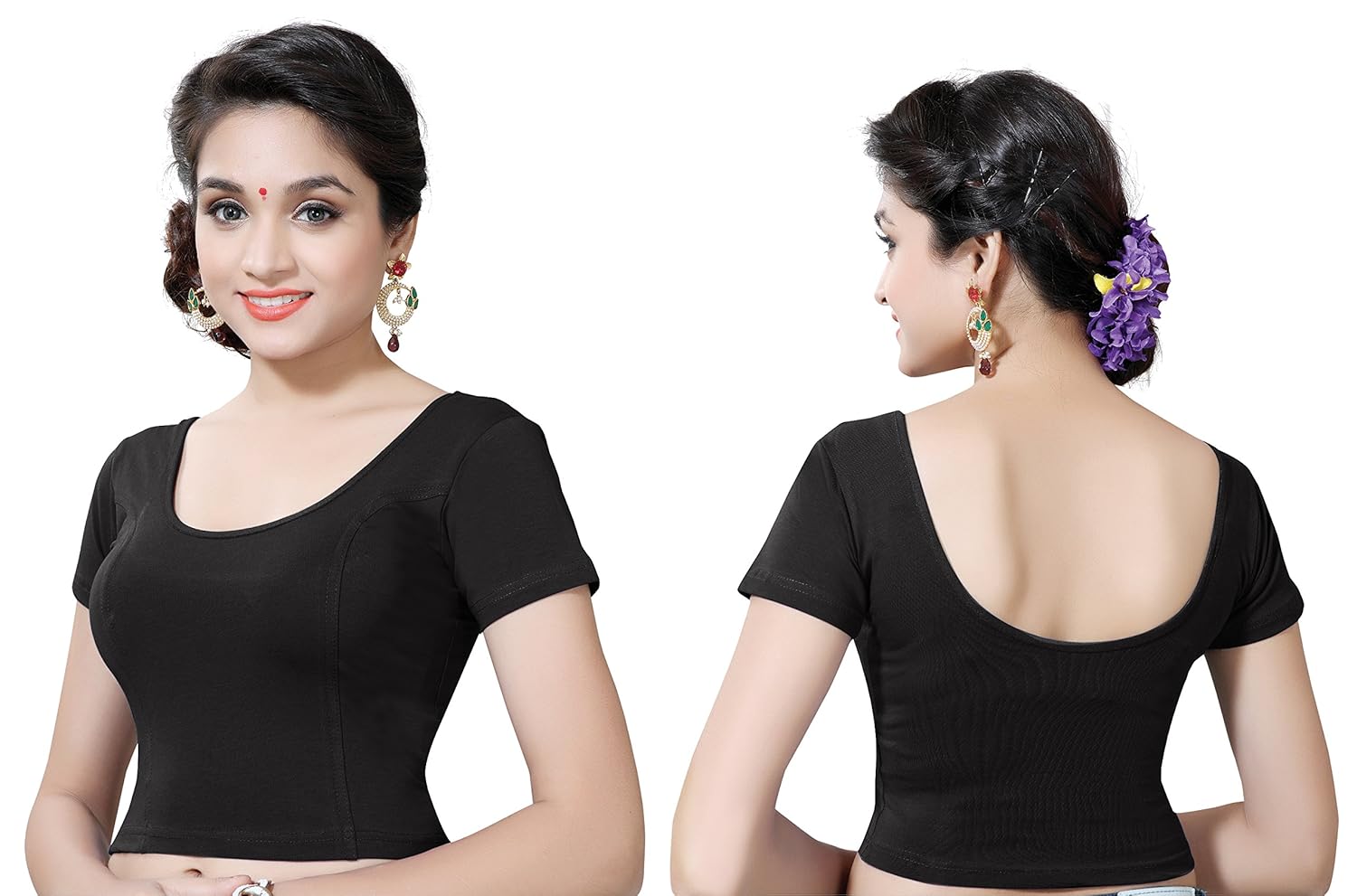 dream girl women's cotton lycra stretchable readymade blouse