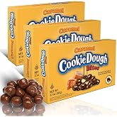 Cookie Dough Bites Caramel Flavored Candy | 3.1 oz (Pack of 3) | The Original Edible Cookie Dough | Movie Theater Candy