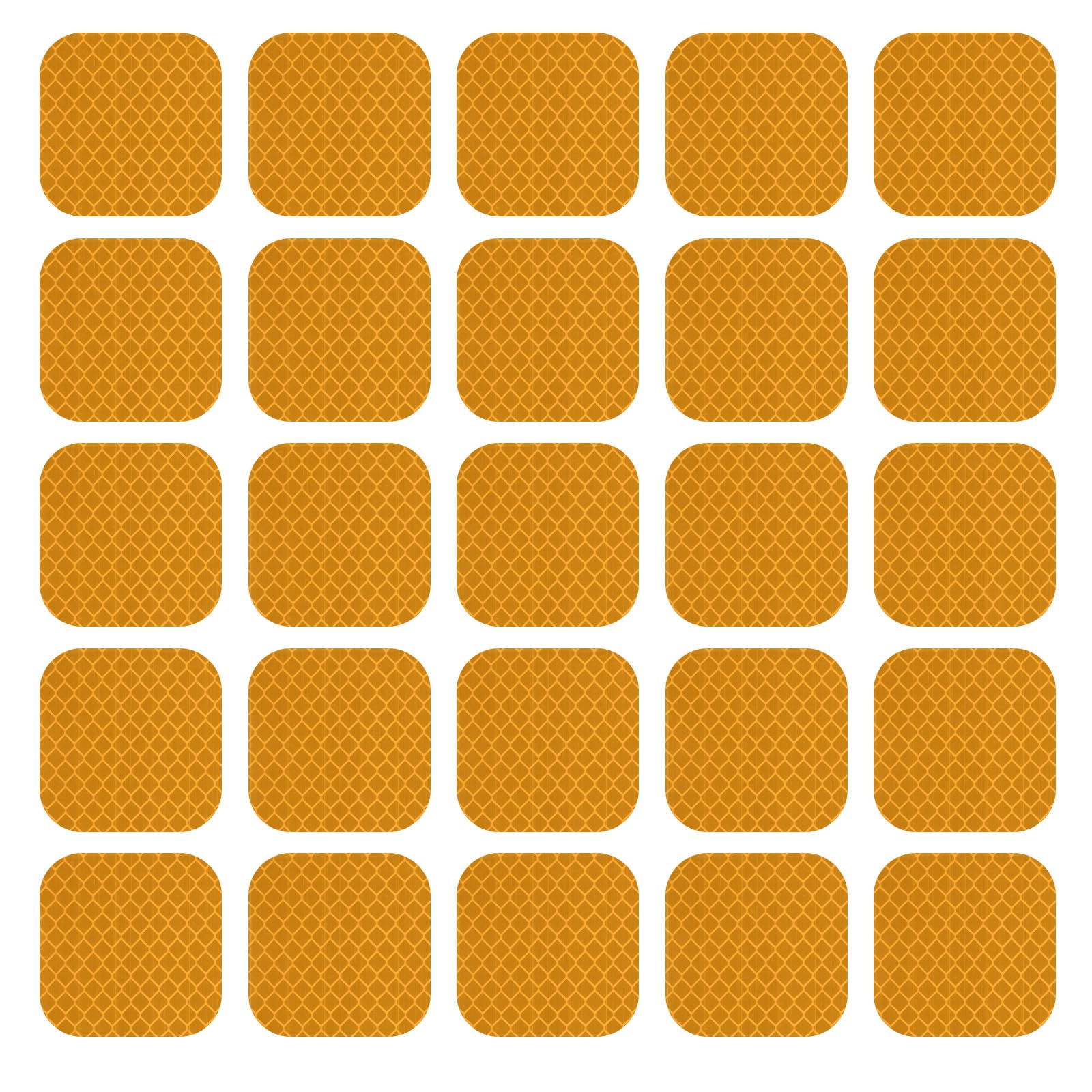 PATIKIL Reflective Stickers, 30 Pcs Safety High Visibility Reflective Sticker Waterproof Driveway Reflectors for Bicycle, Motorcycle, Fluorescent Yellow (Square)