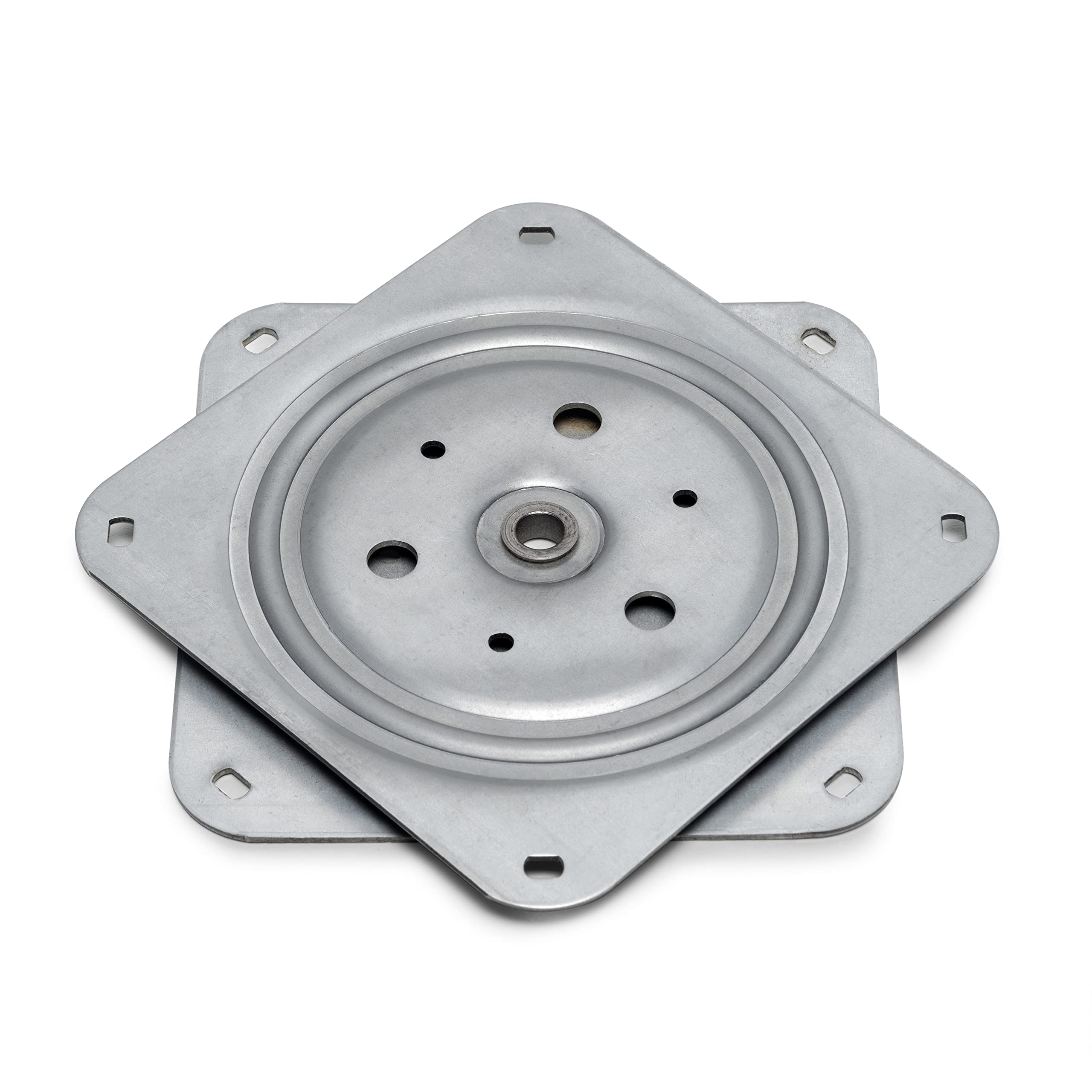 Emuca - Swivel Platform/Rotating Base of 360° for Cabinet/TV Screen, Zinc Plated, Steel