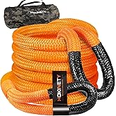 Kinetic Recovery Tow Rope: 1.26" x 30ft 55000LBS Snatch Strap Heavy Duty Offroad Towing Straps Kit for Trucks SUV UTV ATV Tractor Car Jeep - Orange