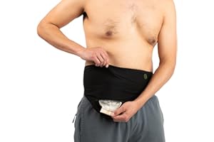 GBmates™ Ostomy Belt Tessa Black– Premium Breathable Ostomy Bag Cover for Men & Women – Quick-Dry Colostomy, Ileostomy & Stoma Support Belt | Ideal for Swimming, Discreet & Comfortable Fit (XL)