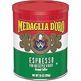 Medaglia D'Oro Italian Roast Espresso Style Ground Coffee, 10 Ounces (Pack of 12)