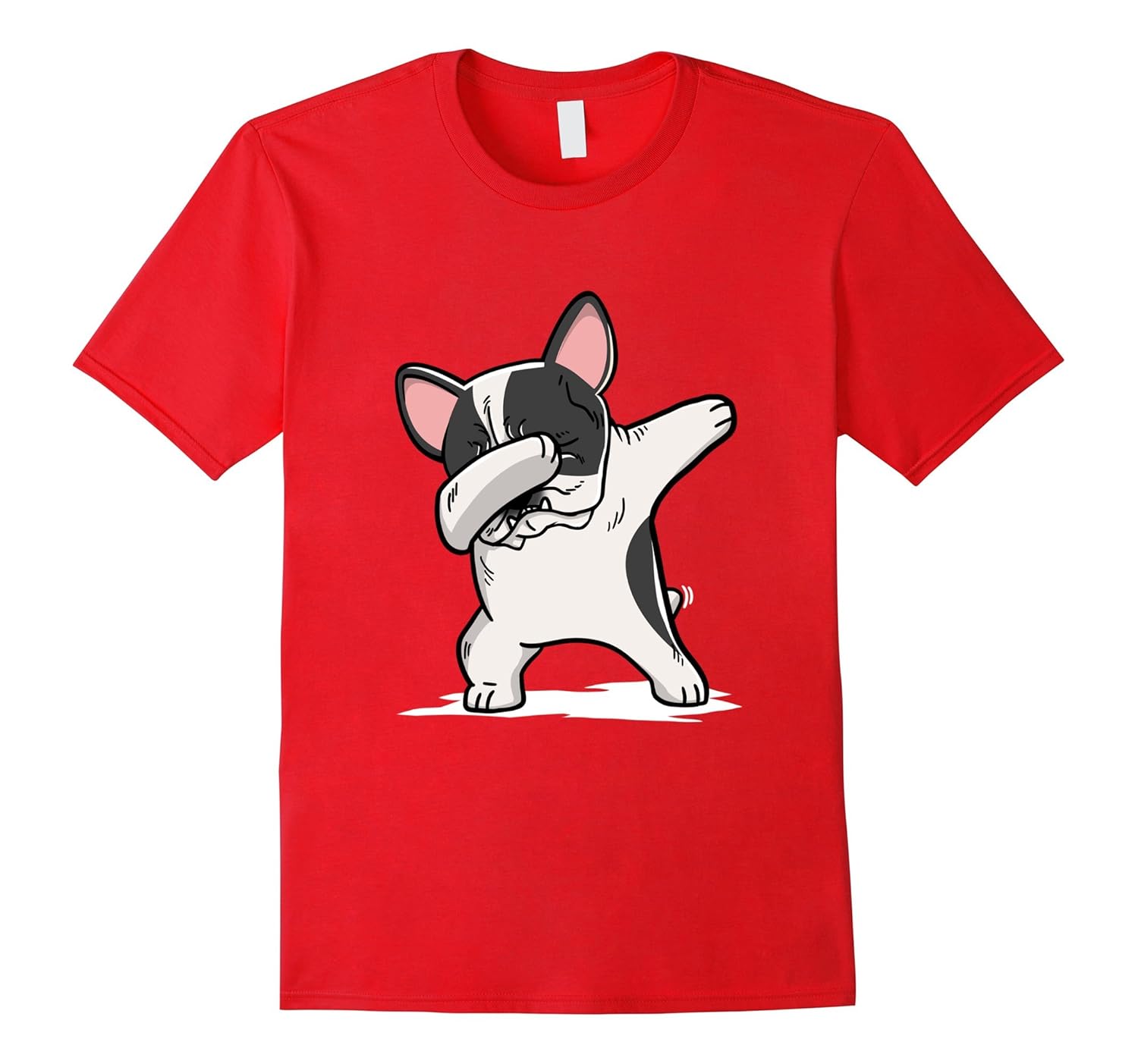 Pied French Bulldog Dabbing T-Shirt Funny Dab Dance Gift-Rose