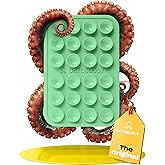 OCTOBUDDY Classic - Silicone Suction Phone Case Adhesive Mount - Hands-Free, Strong Grip Holder for Selfies & Videos - iPhone & Android Compatible - 2.25″ x 3.25″, Green Ash