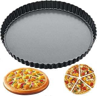 NALCY Quicheform, Classic Tarteform mit Hebeboden, Quicheform antihaftbeschichtet, herausdrückbarer Hebeboden, servierfertig, gleichmäßige Bräunung, 13zoll