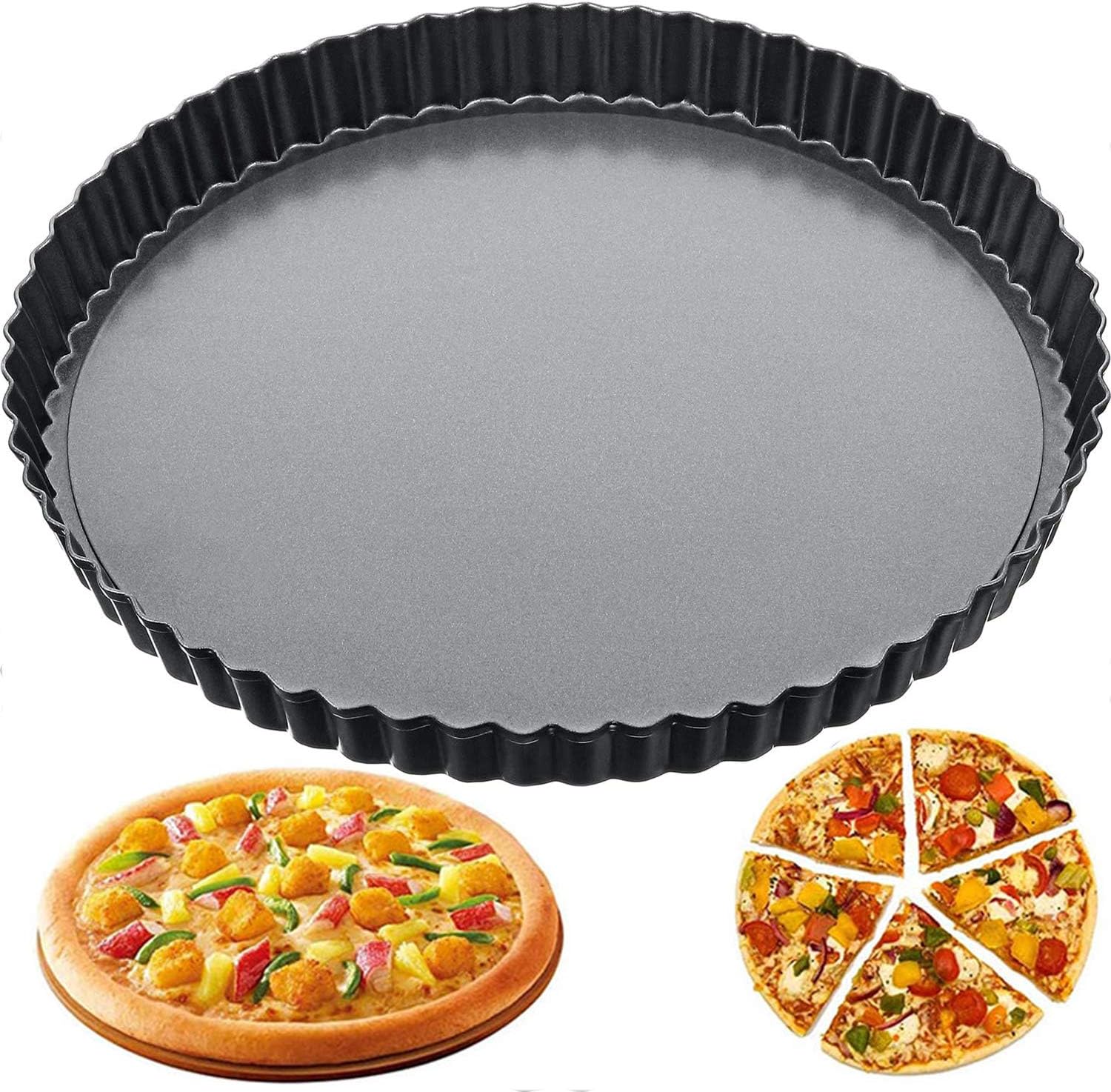 NALCY Quicheform, Classic Tarteform mit Hebeboden, Quicheform antihaftbeschichtet, herausdrückbarer Hebeboden, servierfertig, gleichmäßige Bräunung, 13zoll