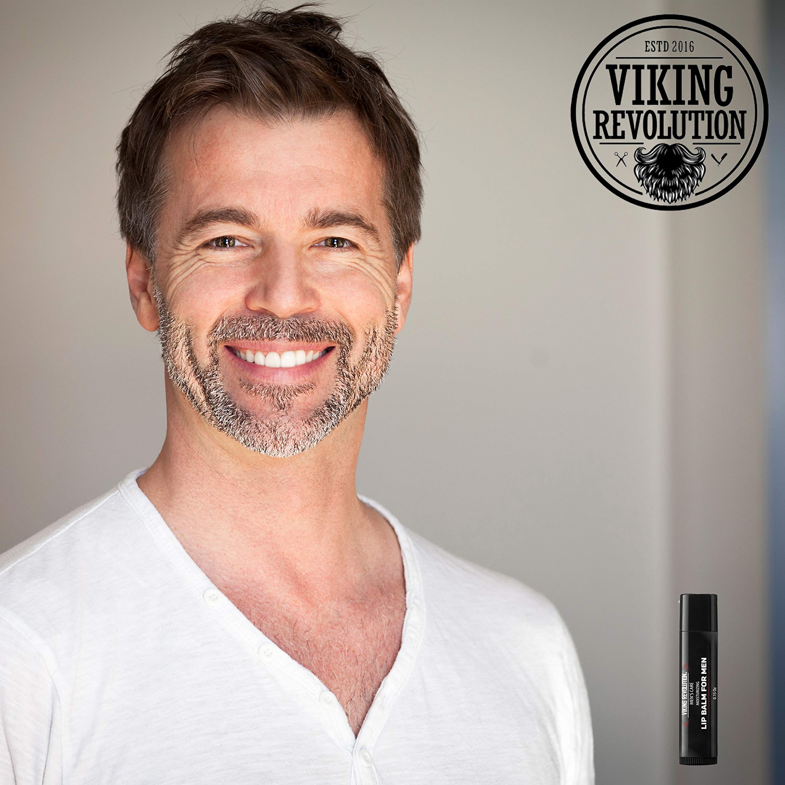 Viking Revolution All Natural Lip Balm - Moisturizer for Dry, Cracked, Chapped Lips (4 Pack)