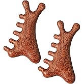 4-In-1 Wooden Scalp Massager Comb For Hair Growth Gua Sha Tool For Face & Body Natural Wood Hair Scalp Massager Sandalwood Massage Comb For Stress Relief & Circulation