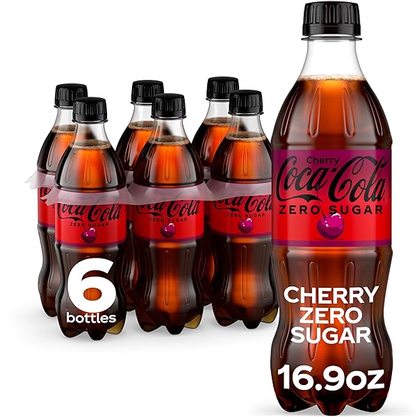 COCA-COLA ZERO SUGAR CHERRY DIET SODA SOFT DRINK,...