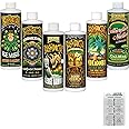 Fox Farm Bush Doctor Liquid Plant Nutrients: Kangaroots, Microbe Brew, Sledgehammer, Cal Mag, Bembe, Boomerang (Pack of 6-16 oz Bottles) 1 Pint Each + Twin Canaries Chart