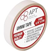 APT, UHMW (Ultra-high Molecular Weight) Polyethylene Tape, Resists Abrasion, Impact, for Surface Protection and Friction and Noise Reduction for Lining Sliding Surfaces. (0.75" x 5Yds, 10 Mil UHMW)