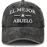 Kpainath El Mejor Abuelo Hat,Adjustable Embroidered Cotton Fathers Day Dad Baseball Cap