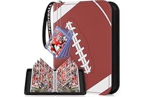 Mlikero 720 Pockets Football Card Binder, Sports Card Binder with Card Display Design, Premium Card Ablums with Sports Pattern Wristband Fit for Football Cards 2025