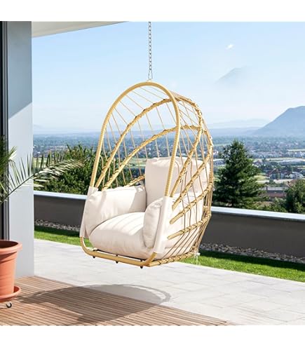 Buy Yaheetech Rattan Swing Chair Hanging Garden Patio Indoor