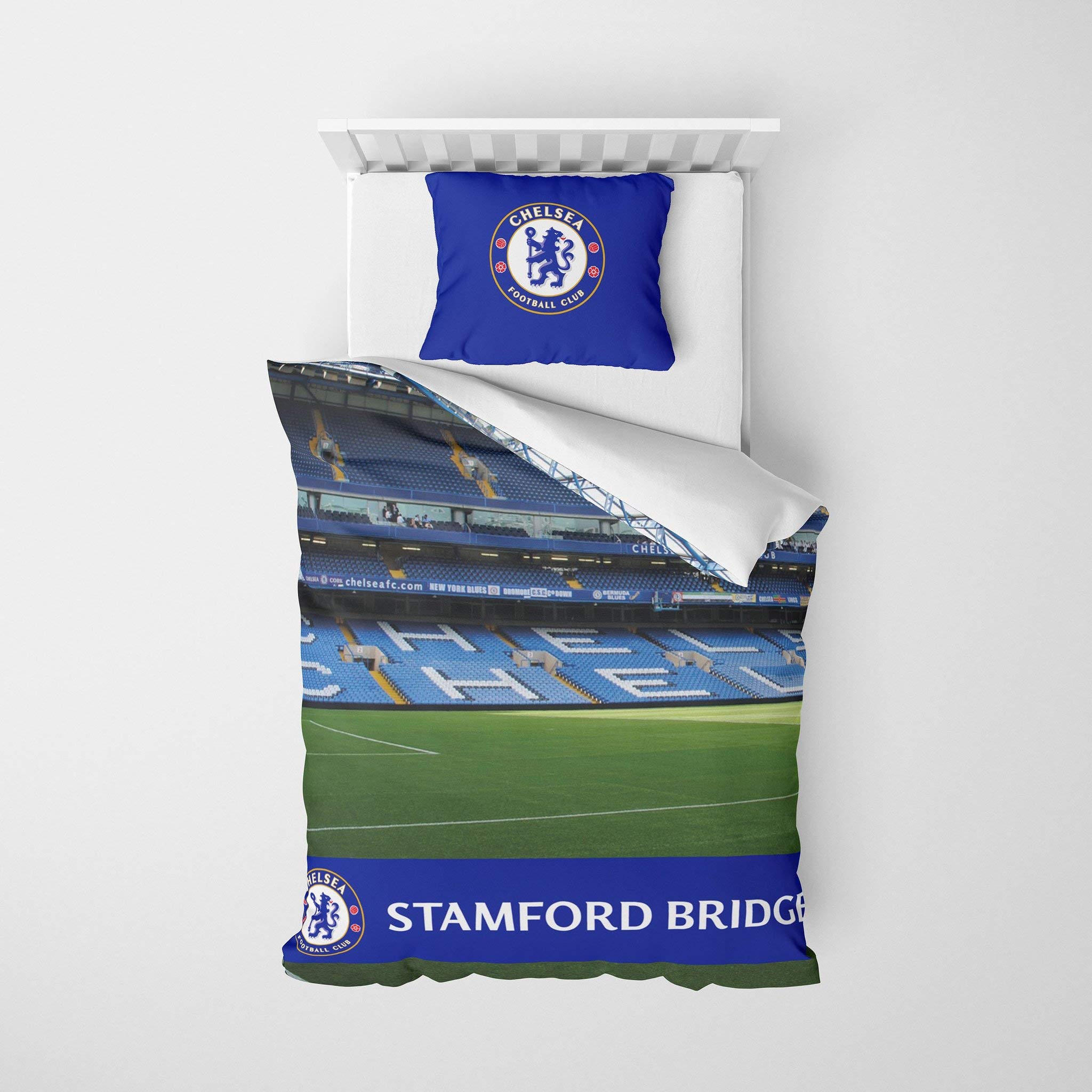 FOCO Chelsea Digital Stadium Print Duvet Bedding Set - Great Gift For Christmas & Birthday