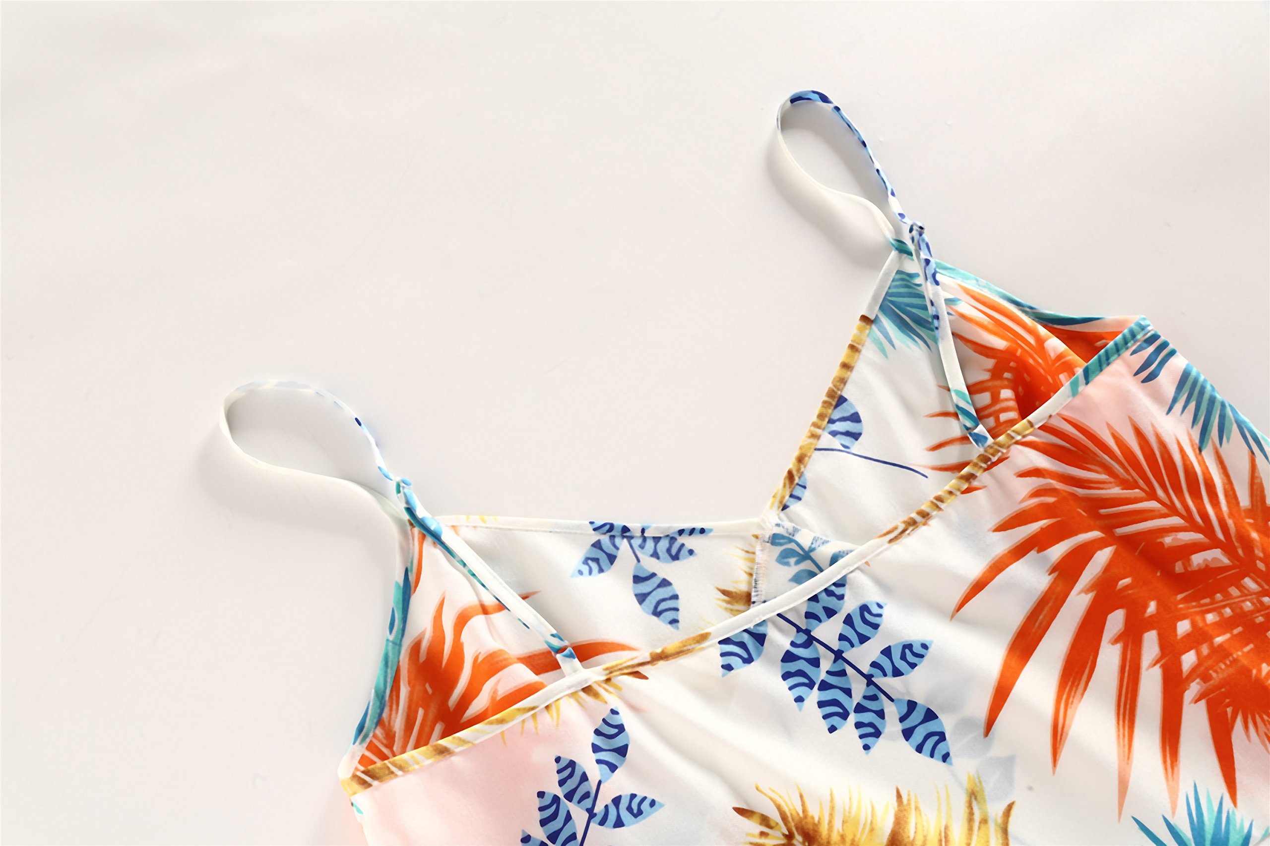 DDSOL Women\'s Casual Swing Dress Floral Print Sleeveless Knee Long Dresses