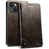 SINIANL Compatible with iPhone 15 Plus Case Wallet, for iPhone 15 Plus Wallet Case with Magnetic Kickstand Credit Card Holder Leather Folio Case Flip Cover for iPhone 15 Plus Dark Gray