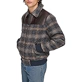 Levi's Men's Mixed Media Western Plaid Bomber Jacket