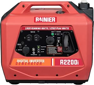 Rainier R2200i Super Quiet Portable Power Station Outdoor Inverter Generator