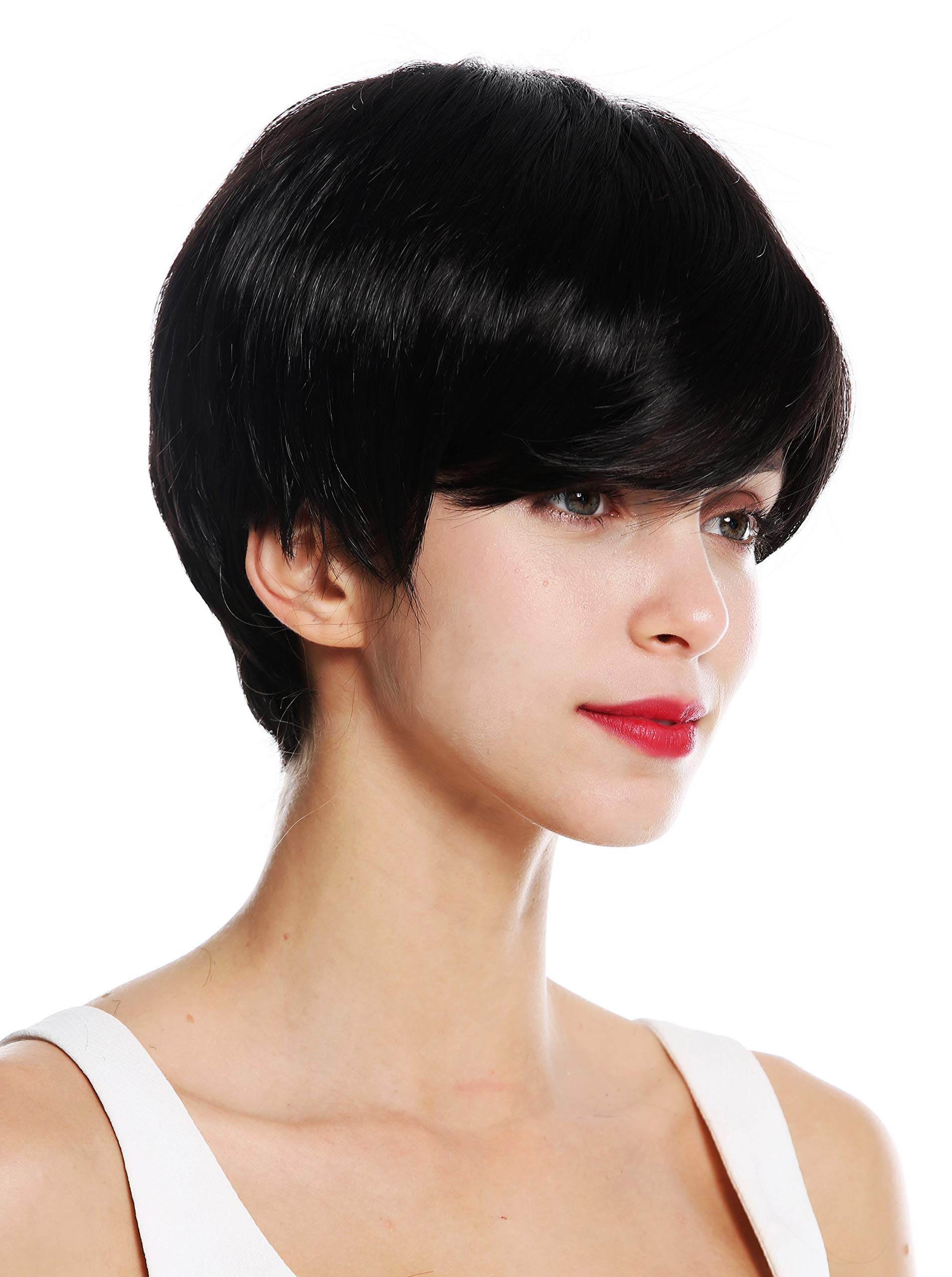 WIG ME UP - VK-32-2 quality women's wig very short boyish parting parted black brown