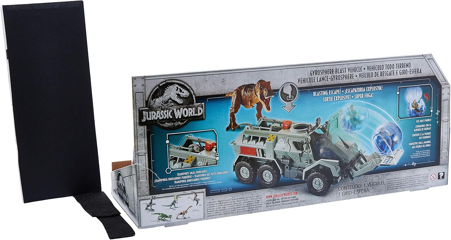 Jurassic World Camión Giroesfera de huída, juguete de la película (Mattel FMY86): Amazon.es: Juguetes y juegos