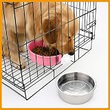 nuoshen 2 Pcs 2-in-1 Pet Crate Bowls 15cm 750ml Hanging Cage Water Bowls view 6