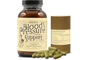 Medicine Man Plant Co. Blood Pressure Support 120 Capsules - Natural Herbal Pills with Hawthorn, Rosella Hibiscus, and Ginger - Organic and Herbal Supplement