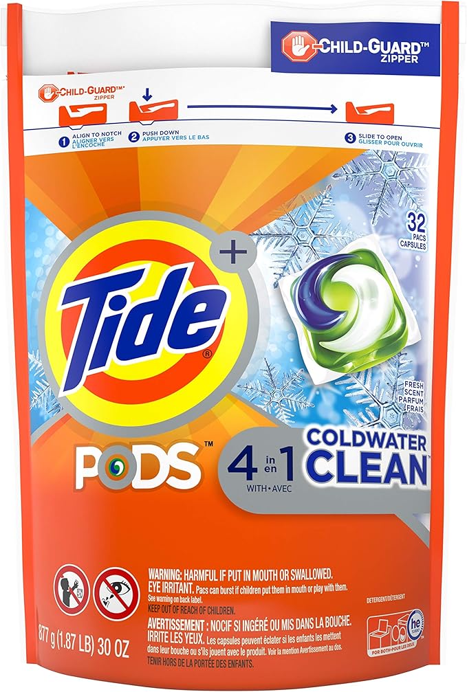 Tide PODS Coldwater Clean Laundry Detergent Pacs 32 ct 30 Oz/877 g