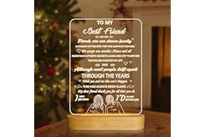 ANYWIN to My Friend Gifts, Soft Warm Wooden 3D Night Light Thank You All You Do 3D Illusion Lamp for Friend Sister Brothers Boys and Girls. Gifts for Birthday, Thanksgiving Day, Xmas, Friendship