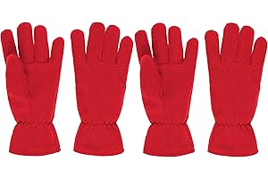 GILBINS 2 Pack Kids Winter Warm Gloves Cold Weather Fleece Polar Gloves for Boys or Girls