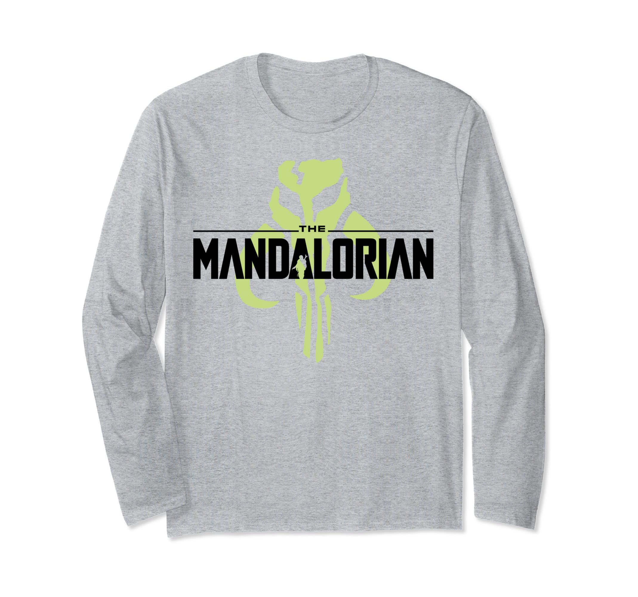 Star Wars The Mandalorian Neon Logo Front & Back Long Sleeve T-Shirt