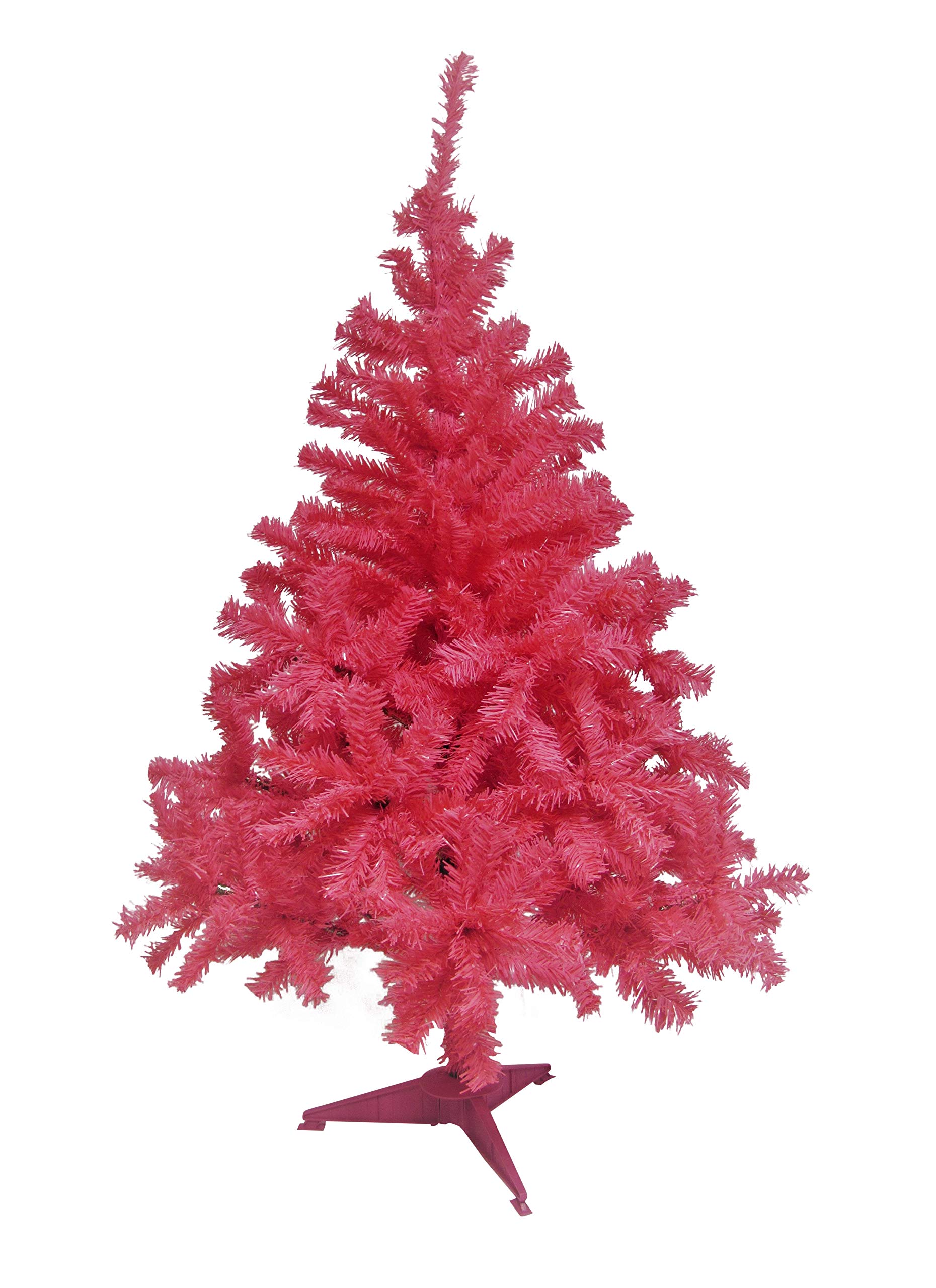 Holiday Basics 4 Foot Artificial Christmas Tree with 350 Tips (Pink)