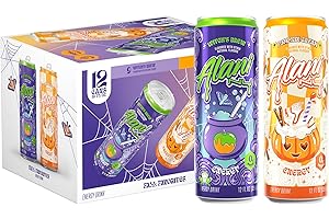 Alani Nu VARIETY PACK - WITCH'S BREW & PUMPKIN CREAM Sugar Free, Low Calorie Energy Drinks, 200mg Caffeine, Antioxidants, Biotin B Vitamins, Zero Sugar, 15 Calories or Less, 12 Fl Oz Cans (12 Pack)