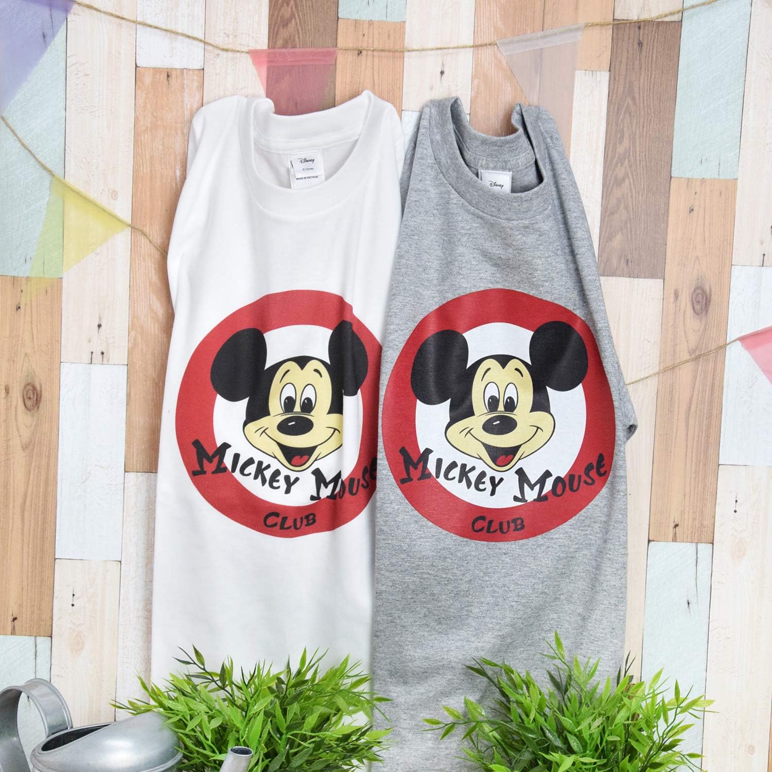 Amazon Chara Park ミッキーマウス レトロ プリントtシャツ ユニセックス M グレー Tシャツ カットソー 通販