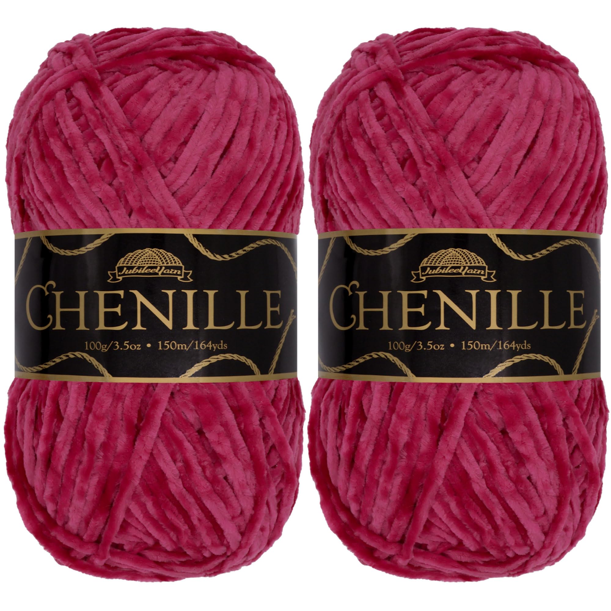 JubileeYarn Chenille Yarn - Worsted Weight - 100g/skein (2 Skeins, 118 Agate) — image 1