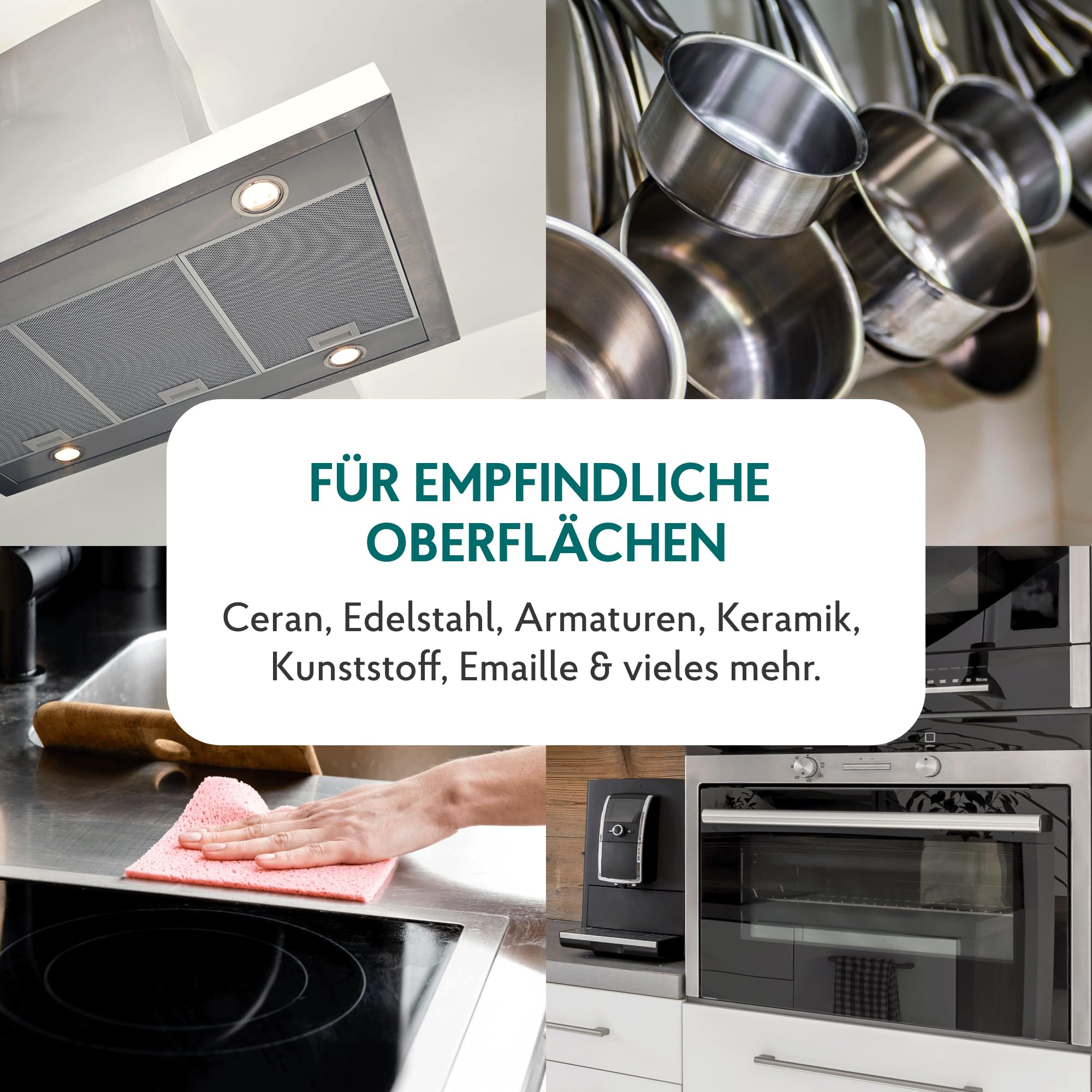 HAKA Scheuermilch, 750 ml, entfernt Kalk, Fett & Schmutz, ohne Kratzer, materialschonende Reinigung mit natürlicher Kreide, hautfreundlich, vegan, Zitronenduft 5