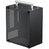Mini ITX PC Case, Small Form Factor Computer Case - Metalfish T40 Black | Support SFX SFX-L PSU, 70mm CPU Cooler &amp; 206mm GPU, Portable SFF PC Case with Detachable Handle