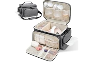 GDNasist Breast Pump Bag for Spectra S1 and S2, Pumping Bag with Waterproof Mat for Pump Accessories, Pump Bag for Work, Travel and Family Use