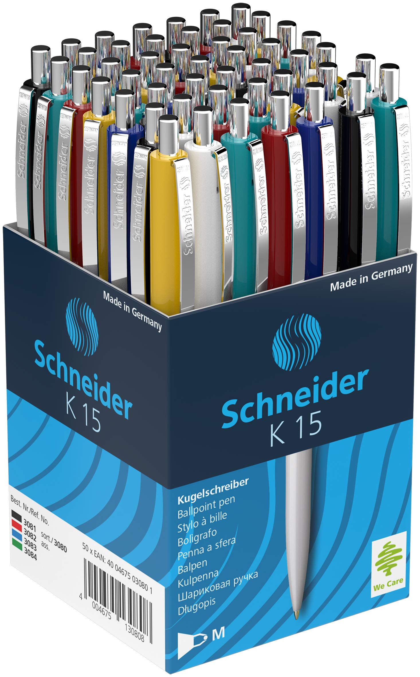 Schneider 3080 Ballpoint Pen K-15 Assorted Pack of 50