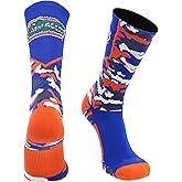 TCK NCAA Woodland Camo Crew Socks – Officially Licensed Collegiate Fan Gear – Durable Cushioned Moisture Wicking Socks
