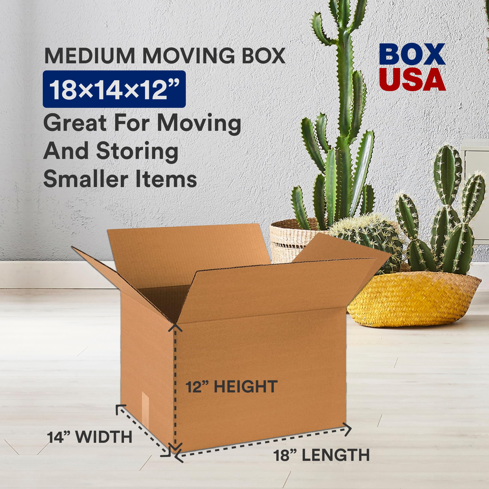 BOX USA Moving Boxes Medium 18