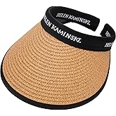 Women Straw Sun Visor Hat, Summer Wide Brim UV Protection Beach Cap Adjustable Sun Hat for Outdoor