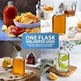 ZENO 250ml Glass Flask Bottles 10 Pack with Screw Tops Reusable Airtight Lids view 7
